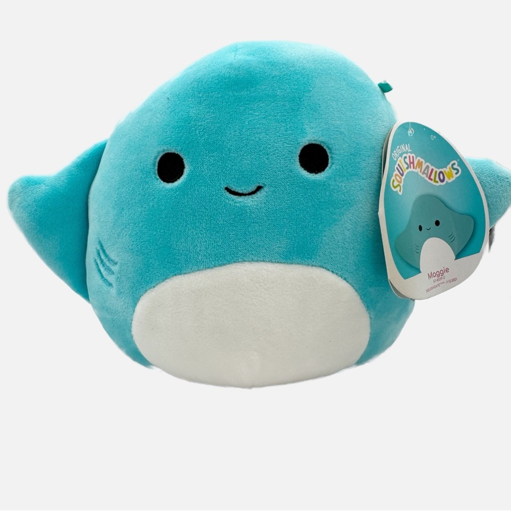 Squishmallows Maggie the manta ray teal plush stuffed animals 6” stingray